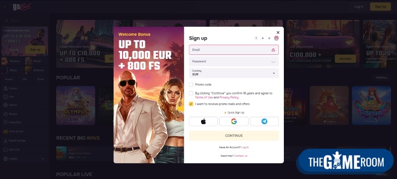 Registratie bij legaal casino